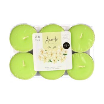 SET 6 TEA LIGHT MAXI 9 HOURS JASMINE