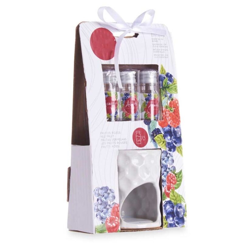 ΣΕΤ ΚΕΡΑΜΙΚΟΣ ΑΡΩΜΑΤΙΣΤΗΣ 12x7x11εκ. & ΛΑΔΑΚΙ RED FRUITTS 3x5ml