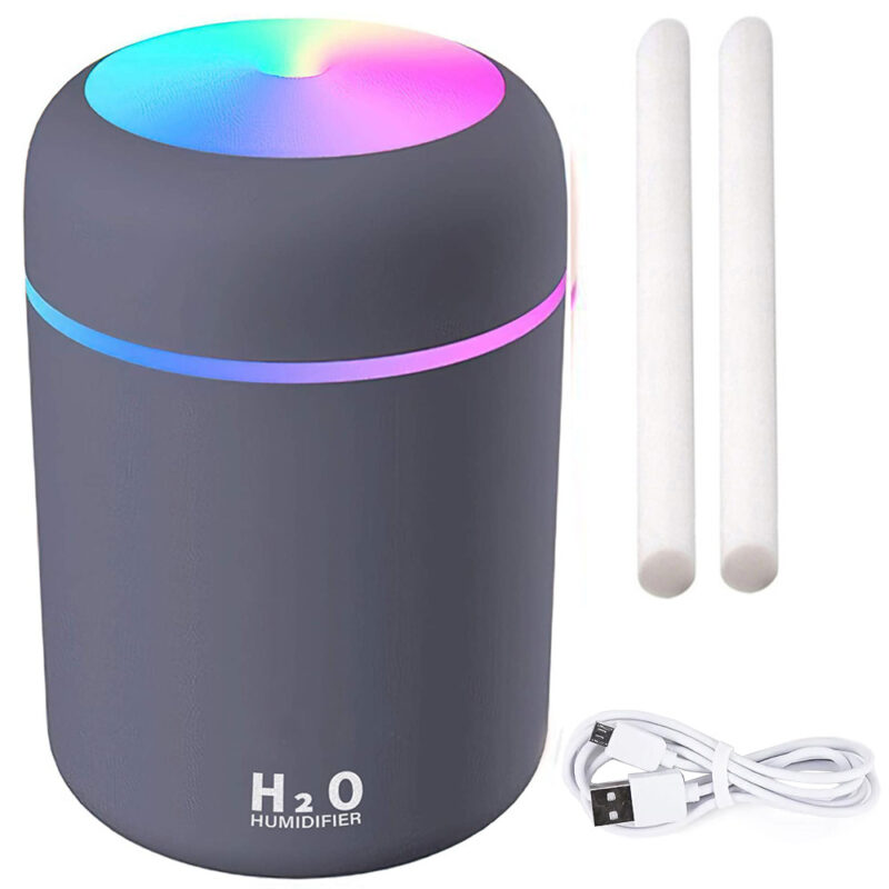 Συσκευή Αρωματισμού USB COLORFUL HUMIDIFIER ΜΑΥΡΟ 300ml