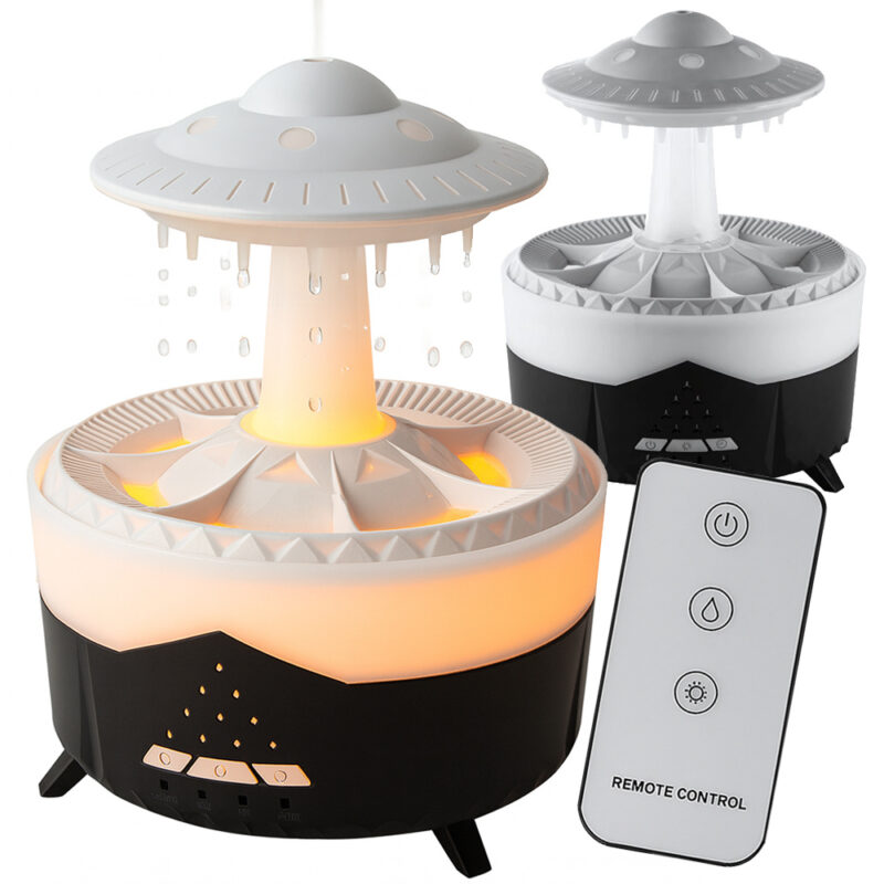 Συσκευή Αρωματισμού UFO RAINDROP AROMA DIFFUSER ΜΑΥΡΟ 350ml
