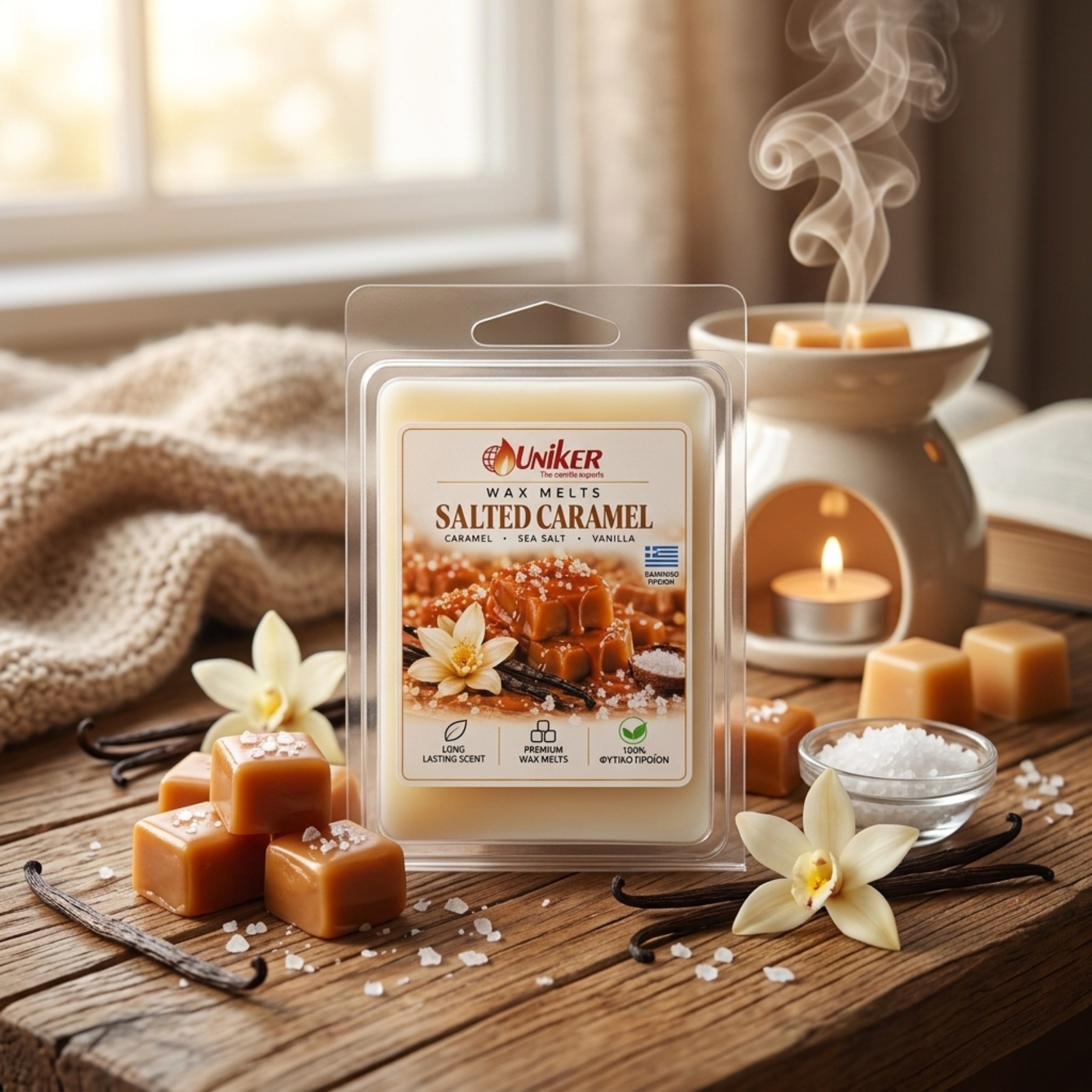 UNIKER ΦΥΤΙΚΟ WAX MELTS 6TEM SALTED CARAMEL